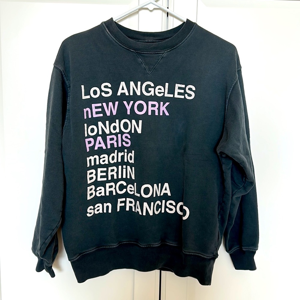 ANINE BING Sweatshirt City Love NWOT XS - Picture 2 of 10